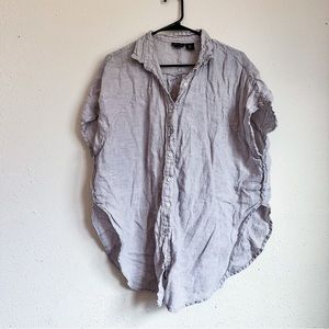 Tahari / Lilac Linen Button Up Top / M